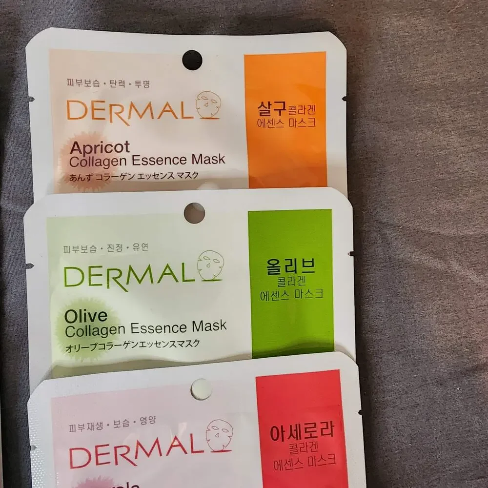 DERMAL Collagen Essence Mask, 15 sheets, Mixed scents